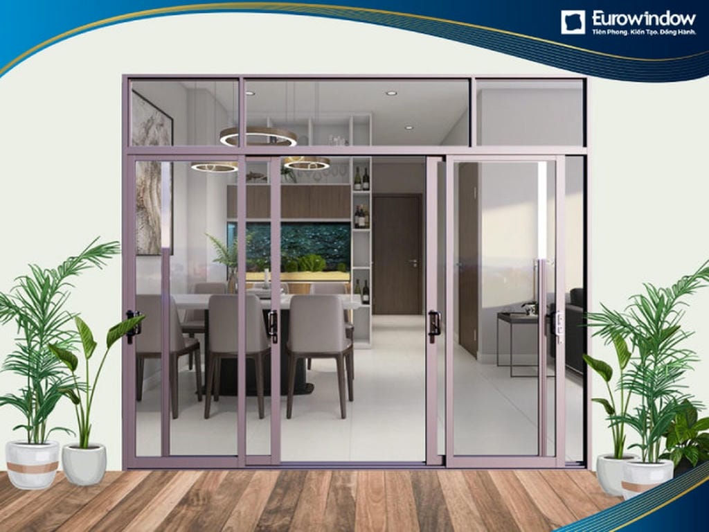 chiều cao cửa nhôm 4 cánh