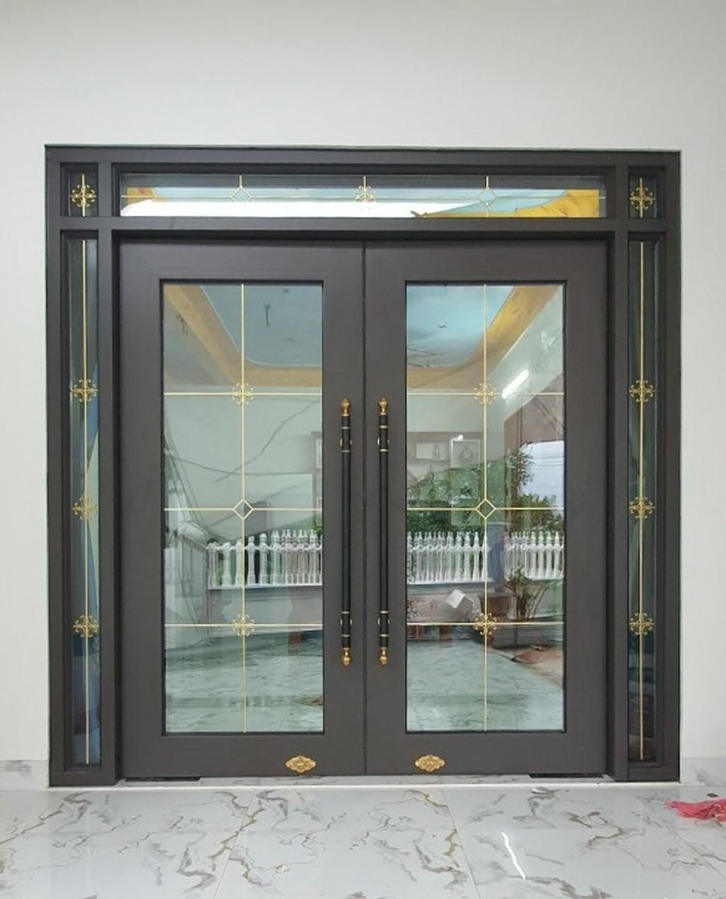 cửa nhôm thủy lực 2 cánh