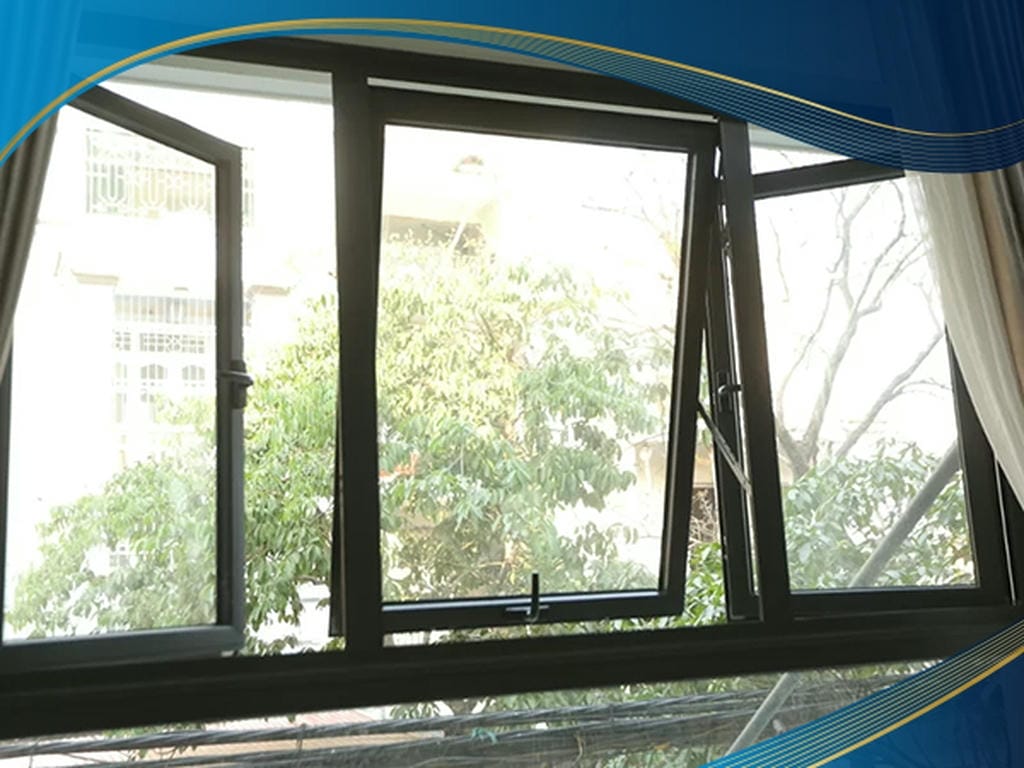 cửa upvc màu xám
