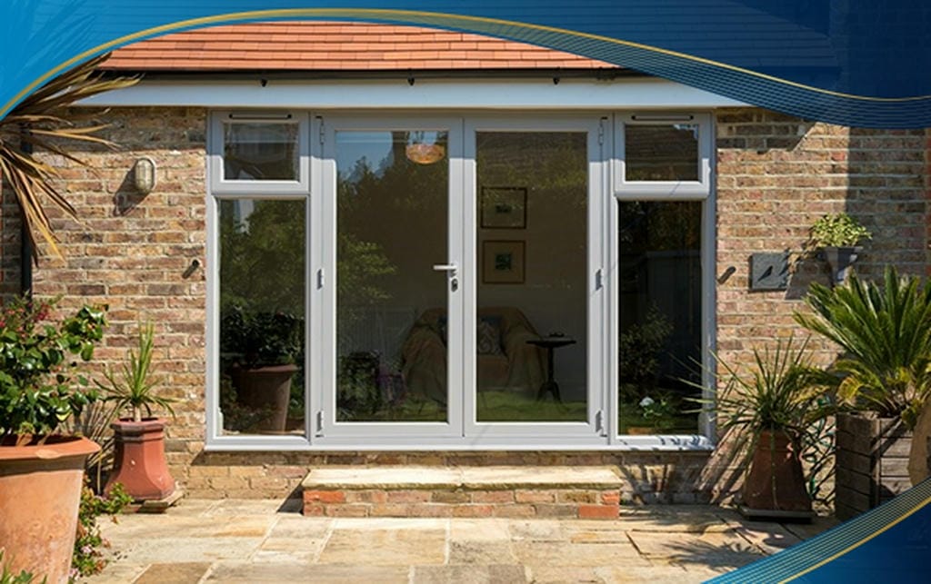cửa upvc màu xám