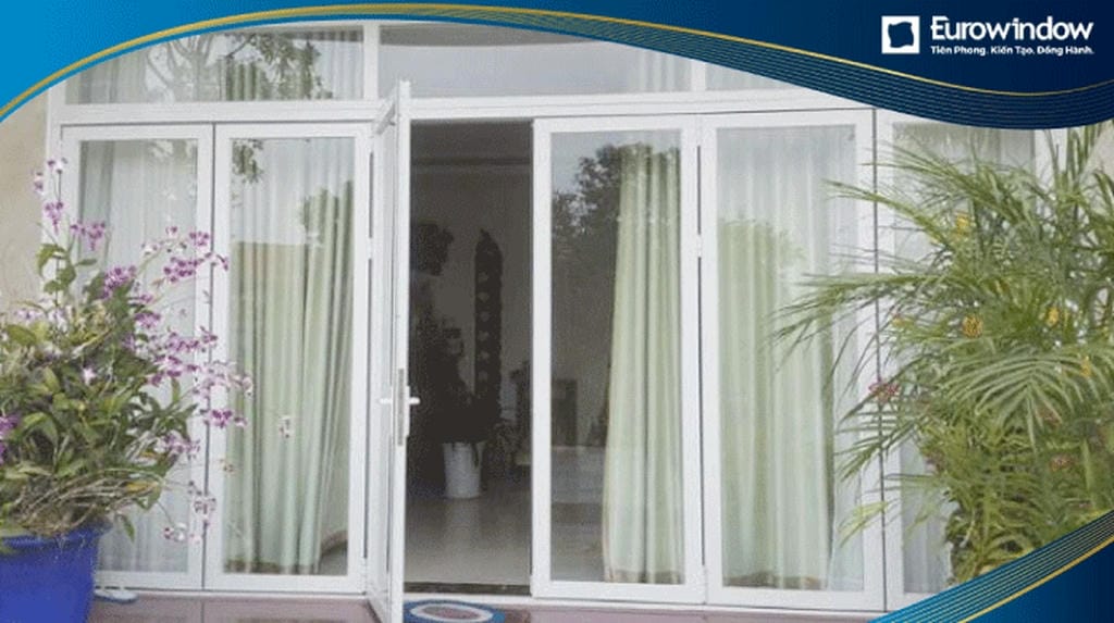 cửa nhôm 6 cánh mở quay