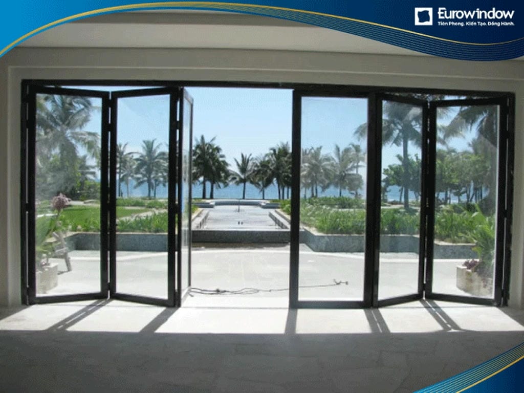 cửa nhôm 6 cánh mở quay
