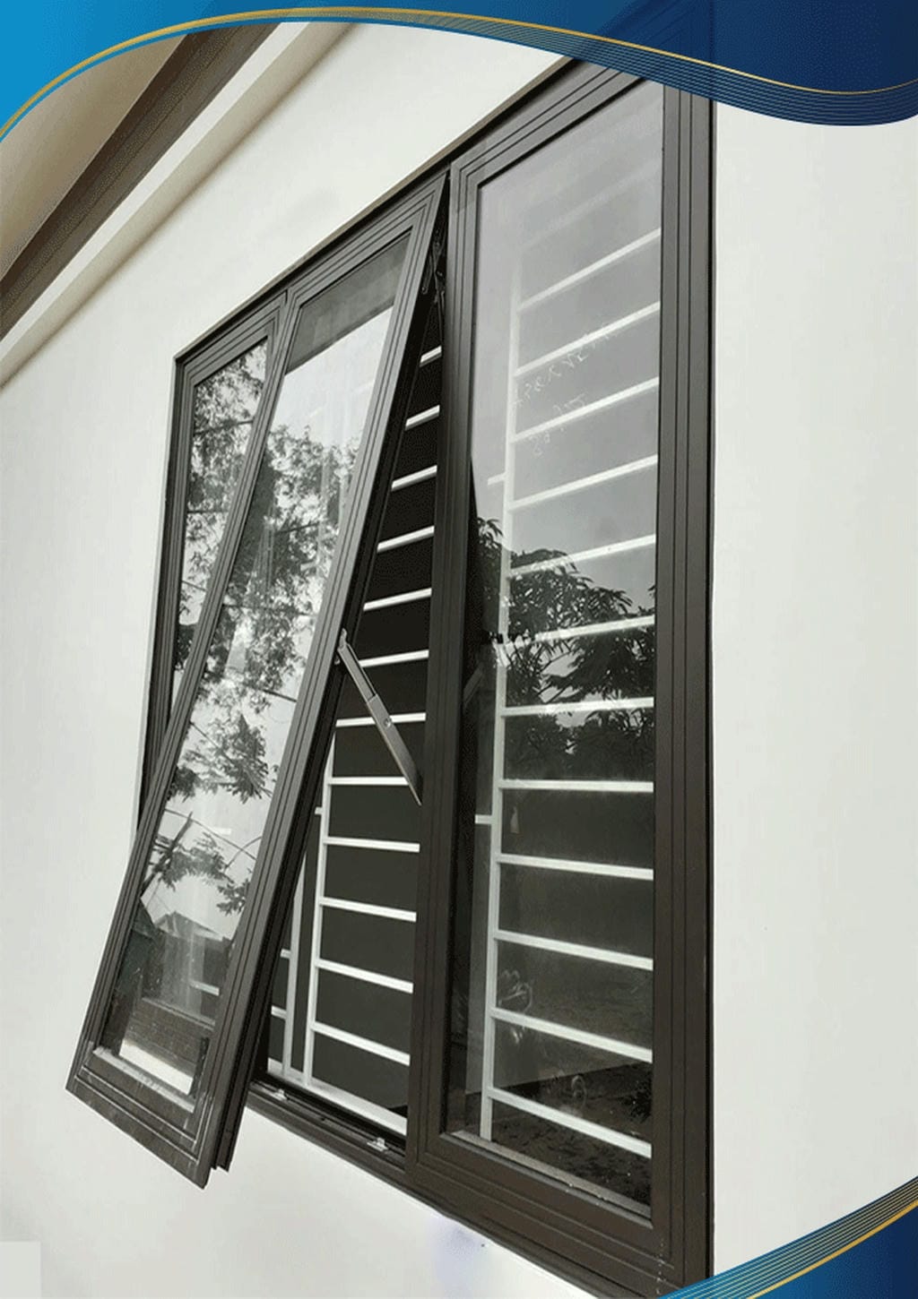 cửa sổ mở hất upvc